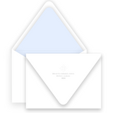 Blue Decorative Cross Baptism Invitation