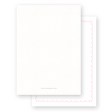 Pink & Grey Simple Cross with Detail Border Baptism Invitation