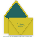 Forest Chartreuse Double Wavy Border Portrait Holiday Card