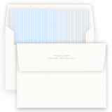 Blue Simple Cross & Border Baptism Invitation