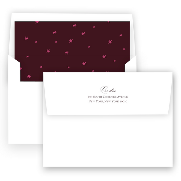 Slanted Cranberry and Pink Portrait Holiday Card