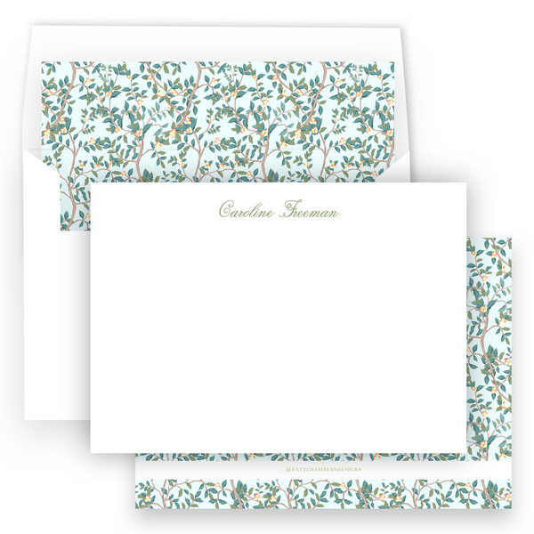 Chinoiserie Fruit Tree Lined Women's Stationery
