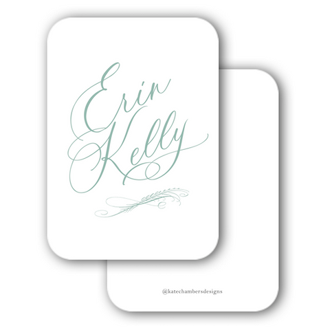 Slanted Script with Flourish Women's Enclosure Card