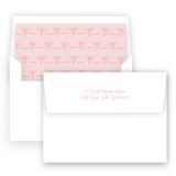 Pink Vintage Bow with Ribbon Birthday Party Invitation