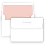 Girl's Pink Laurel Border Birth Announcement