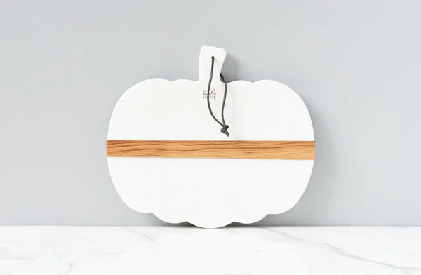 White Mod Pumpkin Charcuterie Board by Etu' Home