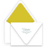 Forest Chartreuse Double Wavy Border Portrait Holiday Card