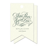 Custom Hope, Peace, Joy, & Love Holiday Gift Tag
