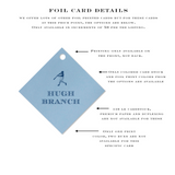 Custom White and Pink Foil Printed Gift Tag