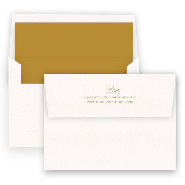 Natural and Gold with Delicate Border Portrait Holiday Card