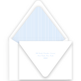 Blue Vintage Rose Border Bridal Shower Invitation