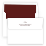 Maroon and Blush Pink Stars "Merriest Christmas" Landscape Holiday Card