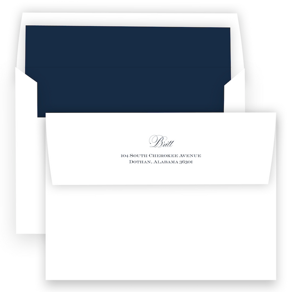 Navy and Blue Slanted Script "Joyeux Noel" Landscape Holiday Card