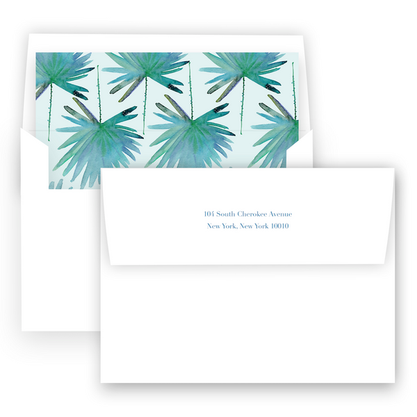 Summer Fiesta with Horizontal Palm Border Couples Shower Invitation