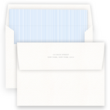 Baby Blue Brush Cross Baptism Invitation
