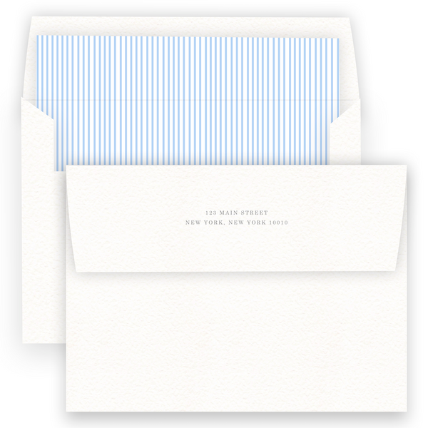 Baby Blue Brush Cross Baptism Invitation