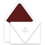 Maroon and Blush Pink Floral Border Landscape Holiday Card