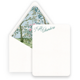 Watercolor Chinoiserie Blue Lined Women's Stationery