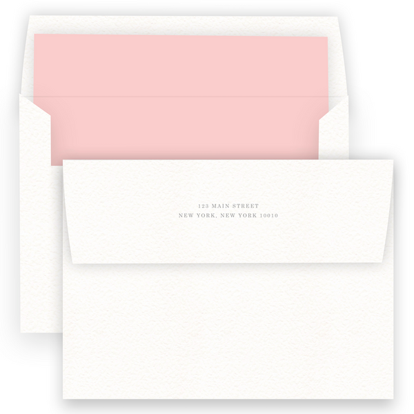 Peach Simple Cross & Border Baptism Invitation