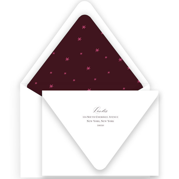 Slanted Cranberry and Pink Portrait Holiday Card