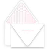 Watercolor Pink Dotted Monogram Lined Women's Stationery
