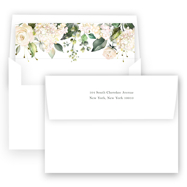 Watercolor Green Floral Bridal Brunch Invitation