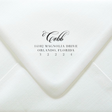 Classic Bold Script Font Custom Stamp