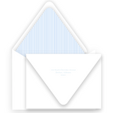 Boy's Blue Botanical Crest Birth Announcement