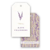 Vintage Botanical Purple and Tan Toile Women's Gift Tag