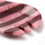 Maroon Striped Salad Server Set | Hand-poured Resin | 9 Inch