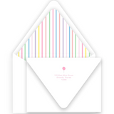 Festive Pink Pastel rainbow Balloons Birthday Party Invitation
