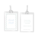 Girl's Simple Wavy Border Laminated Bag Tag