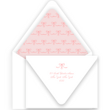Pink Vintage Bow with Ribbon Birthday Party Invitation