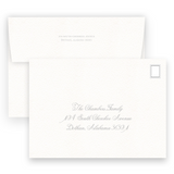 Boy's Blue Vintage Wreath with Bow Birth Announcement