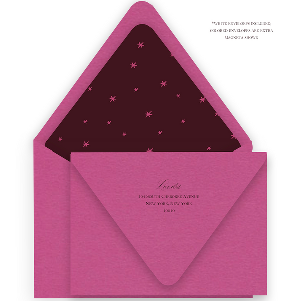 Slanted Cranberry and Pink Portrait Holiday Card