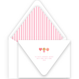 Watercolor Lollipop Sweets Birthday Party Invitation