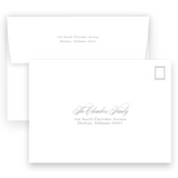 Watercolor Woodland Deer with Gingham Baby Shower Invitation