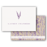 Vintage Botanical Purple and Tan Toile Landscape Women's Enclosure Card