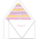 Girl's JUMP! Multicolored Silhouette Birthday Party Invitation