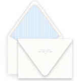 Blue Simple Cross & Border Baptism Invitation
