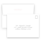 Pink Decorative Cross Baptism Invitation