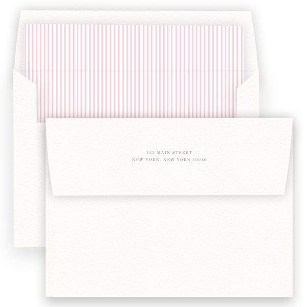 Light Pink Simple Cross & Border Baptism Invitation