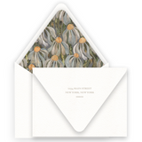 Classic Taupe with Florals Rehearsal Dinner Invitation