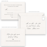 Simple Black Traditional Diplomatic Mixed Font Wedding Invitation