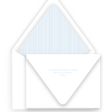 Blue Monogram Wreath Holiday Card / Birth Announcement