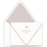 Brown Feather Detail with Border Rehearsal Dinner Invitation