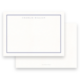 Men's Classic Traditional Inset Thin Border Stationery