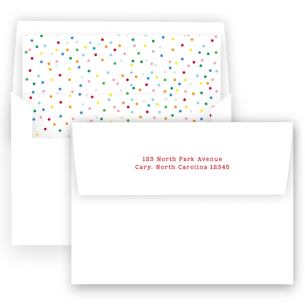 Sprinkles & Confetti SIX Kids Birthday Party Invitation