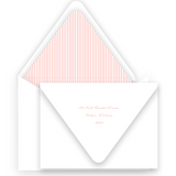 Girl's Light Coral Budding Monogram Wreath with Bow Birth Announcement