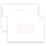 Watercolor Cake with Gingham Birthday Party Invitation